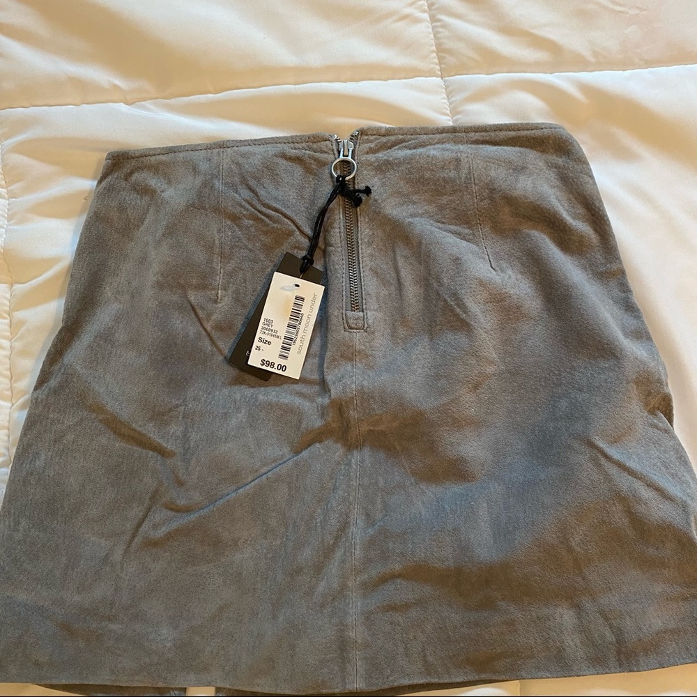 Grey zipper mini skirt from south moon under